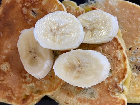 薄力粉のなんちゃってバナナパンケーキ♪